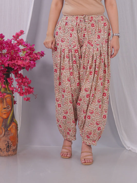 Soft Cotton Floral Yellow Salwar