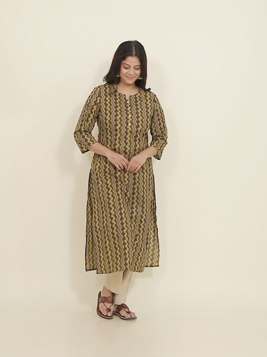 Soft Cotton Chevron Kurta