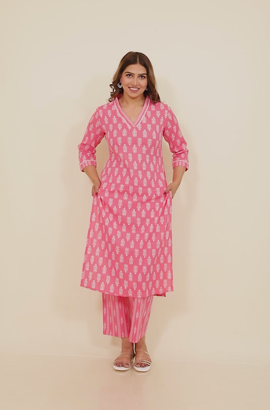 Kantha Cotton Ikat Kurta