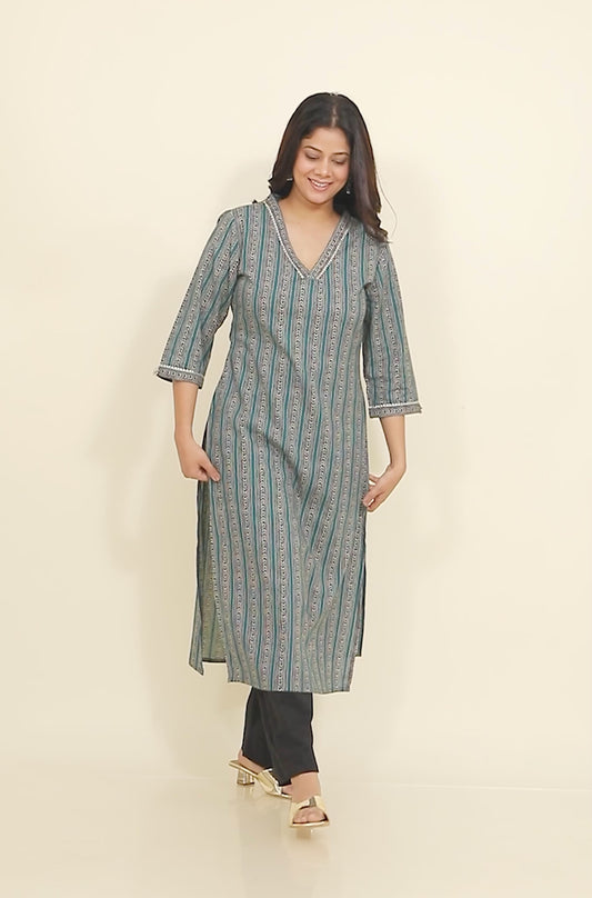 Soft Cotton Striped Kurta