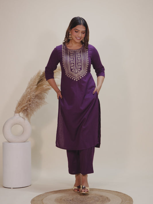 Linen Cotton Solid Kurta