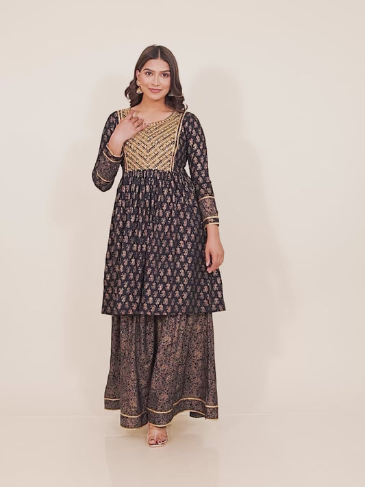 Rayon Gold foil Kurta