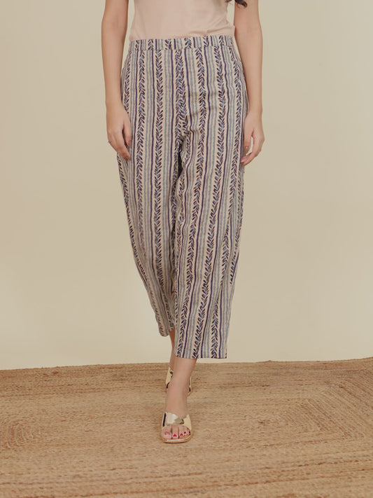 Soft Cotton Striped Pant