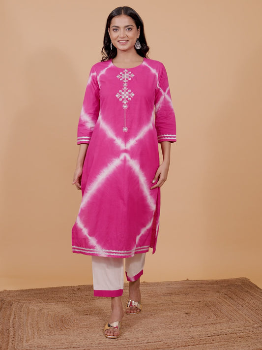 Soft Cotton Tie-Dye Kurta