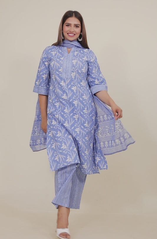 Soft Cotton Floral Kurta