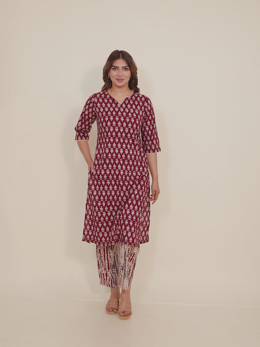 Soft Cotton Block Kurta