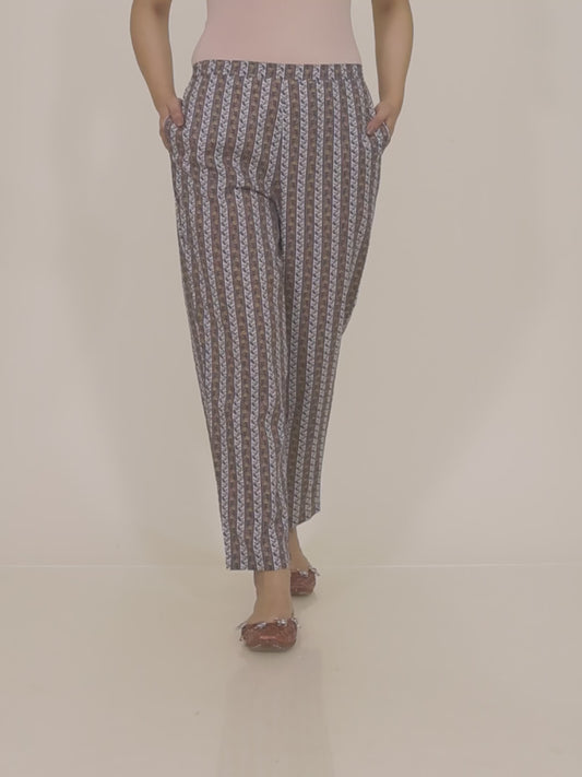 Soft Cotton Striped Pant