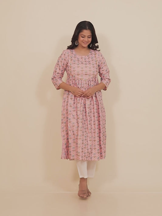 Rayon Floral Kurta