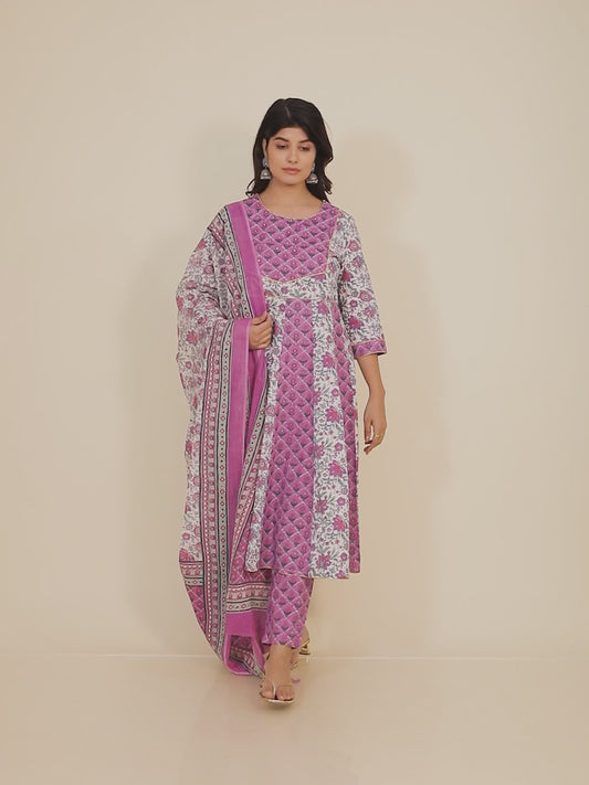 Soft Cotton Floral Kurta