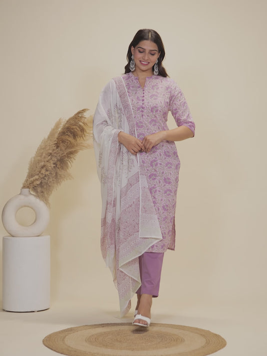 Soft Cotton Floral Kurta