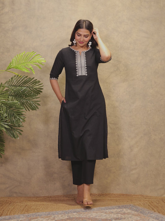 Khadi Cotton Solid Kurta