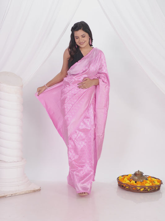 Brocade Pink Saree