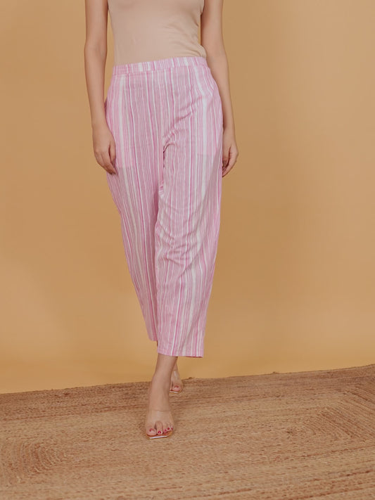 Soft Cotton Striped Pant