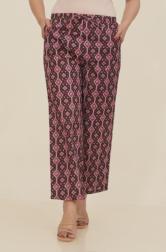 Soft Cotton Geometric Pant