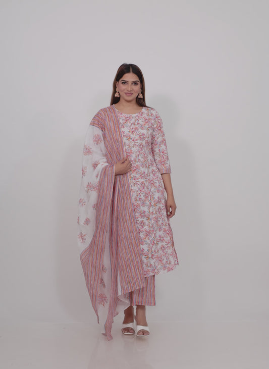 Soft Cotton Abstract Kurta