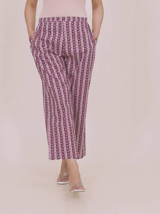 Soft Cotton Striped Pant