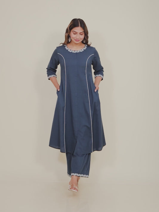 Linen Cotton Solid Kurta