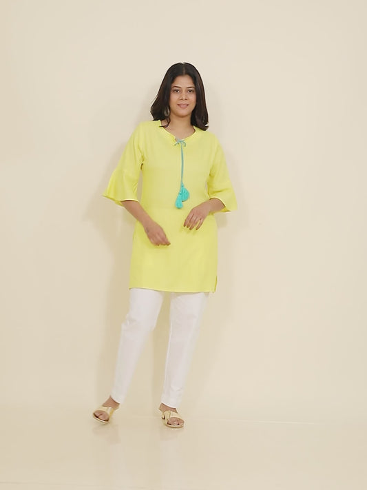 Rayon Solid Kurti