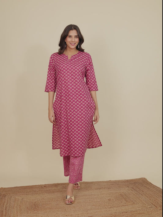 Soft Cotton Floral Kurta