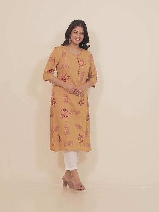 Rayon Gold foil Kurta