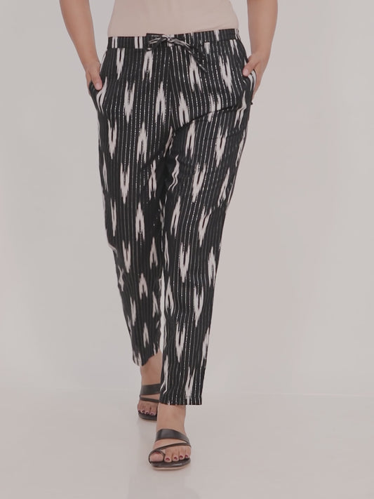 Lurex Cotton Ikat Pant