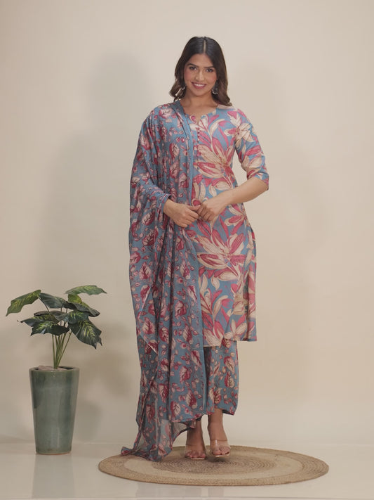 Soft Cotton Floral Kurta