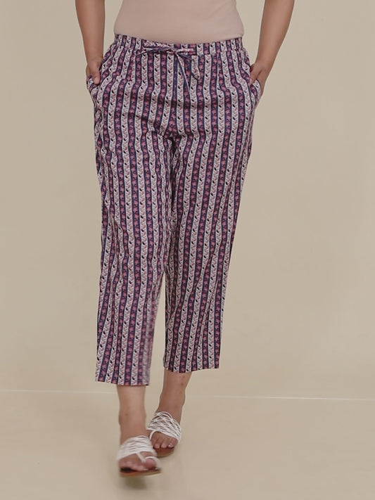 Soft Cotton Striped Pant