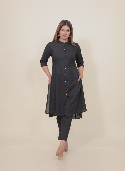 Khadi Cotton Solid Kurta