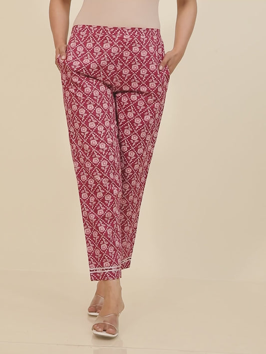 Soft Cotton Geometric Pant