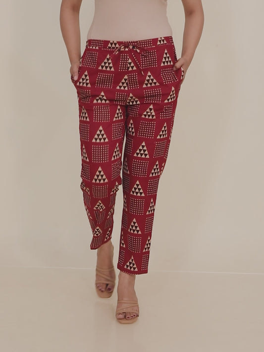 Soft Cotton Geometric Pant