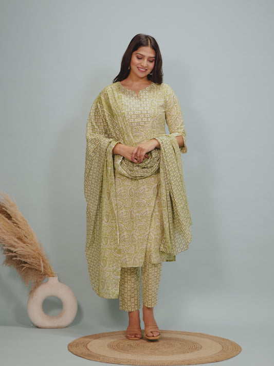 Soft Cotton Floral Kurta