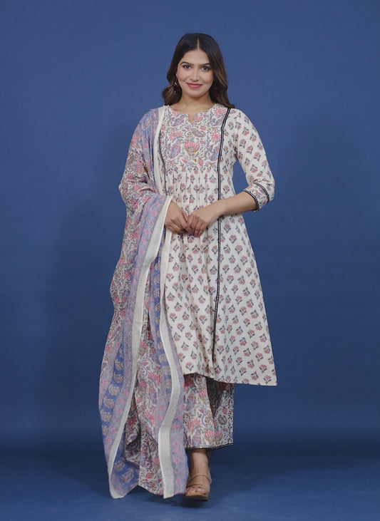 Soft Cotton Block Kurta