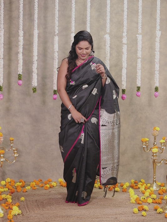 Brocade Black Saree