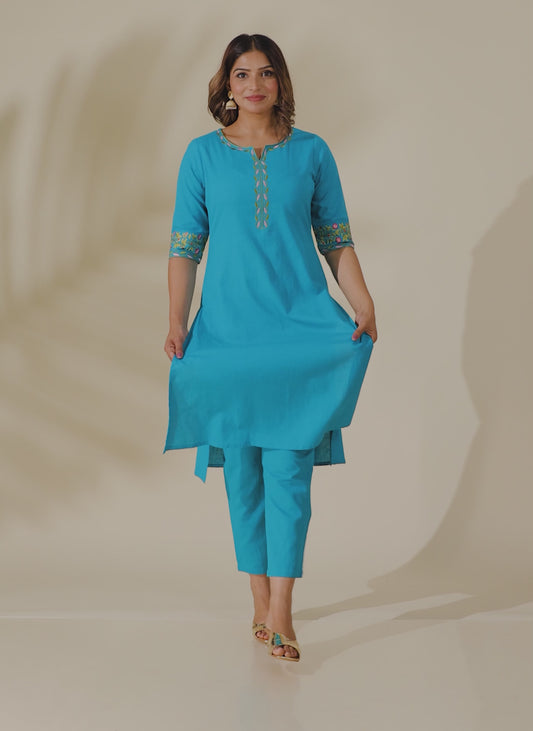 Linen Cotton Solid Kurta