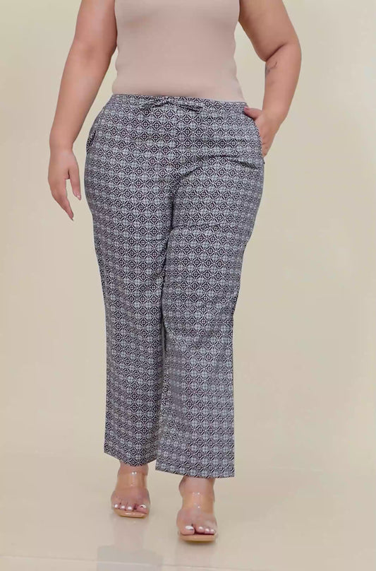 Soft Cotton Geometric Pant