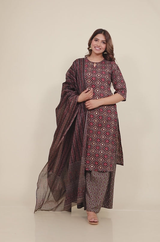 Soft Cotton Geometric Kurta