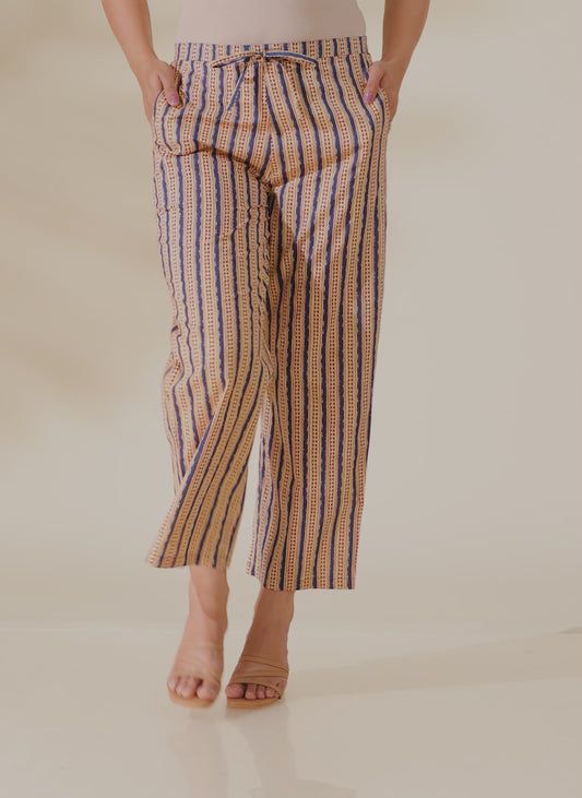 Soft Cotton Striped Pant