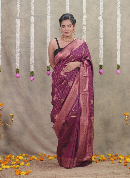 Brocade Purple Saree