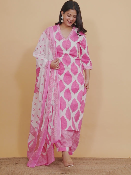 Soft Cotton Floral Kurta