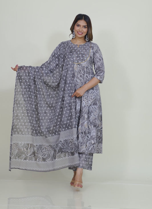 Soft Cotton Floral Kurta