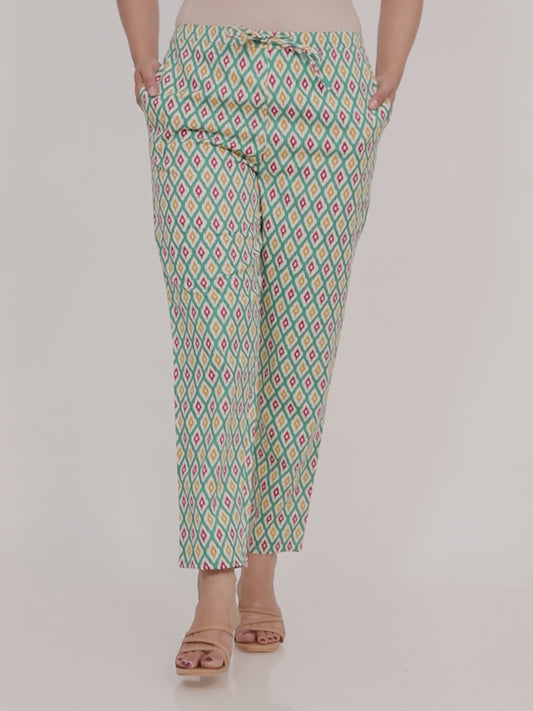 Linen Cotton Ikat Pant