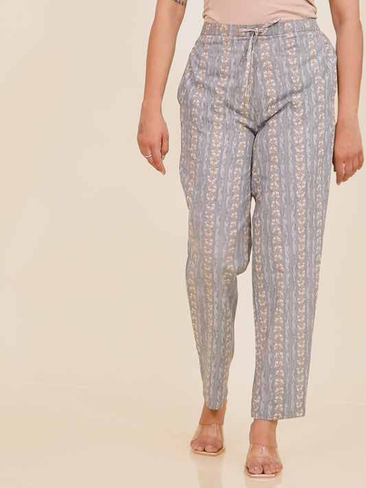 Soft Cotton Striped Pant