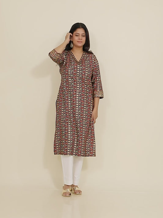 Rayon Floral Kurta