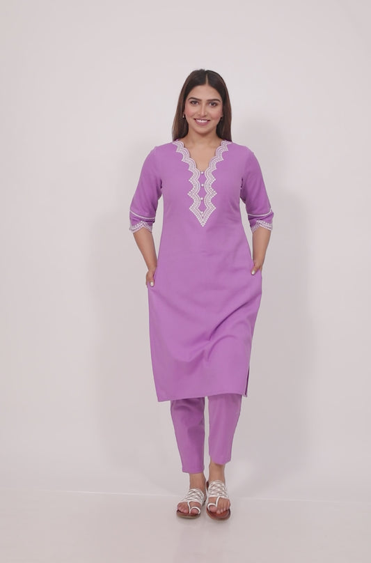 Linen Cotton Solid Kurta