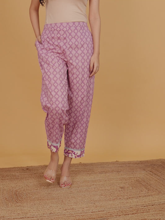 Soft Cotton Geometric Pant