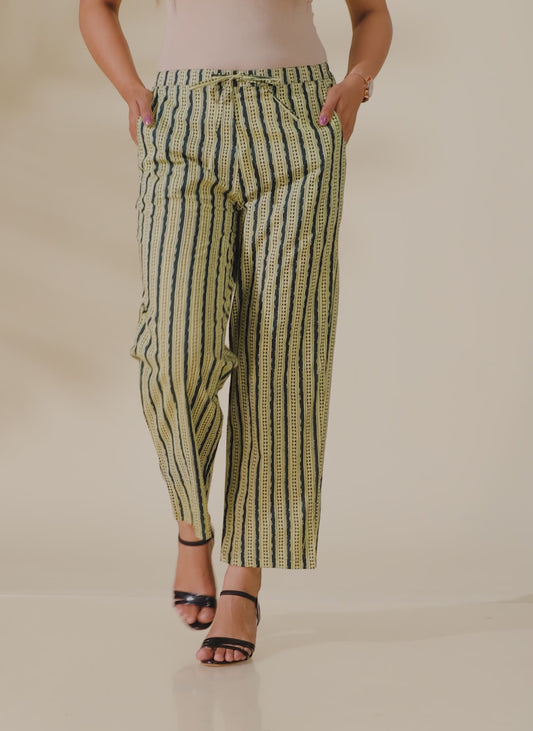 Soft Cotton Striped Pant