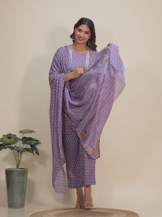 Soft Cotton Floral Kurta