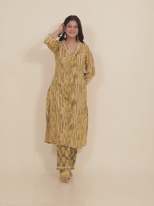 Kantha Cotton Tie-Dye Kurta