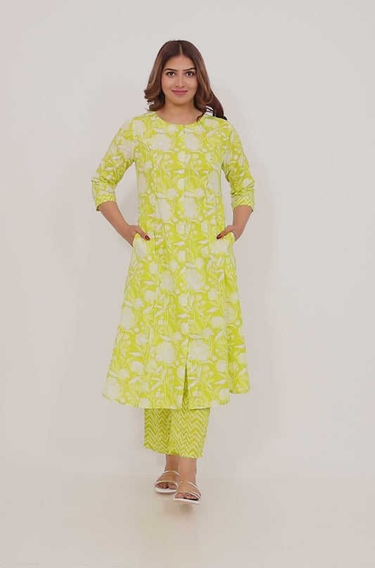 Soft Cotton Floral Kurta