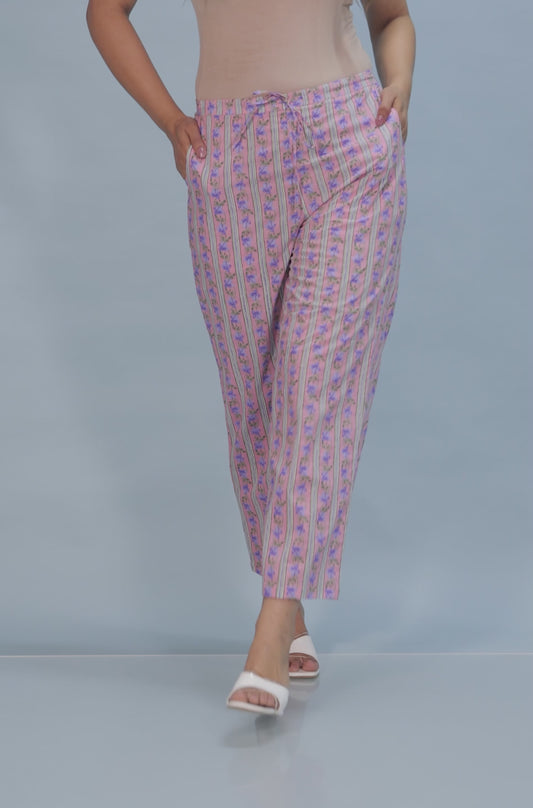 Soft Cotton Striped Pant